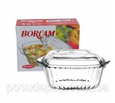 BORCAM59039 SQUARE CASSEROLE WITH COVER 1170CC