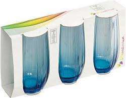 PASABAHCE420415 WATER BLUE LINKA 1SET3PCS 500CC