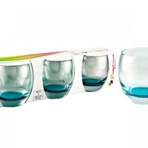 PASABAHCE41010 BLUE WHISKEY BARREL 1SET3PCS 340CC