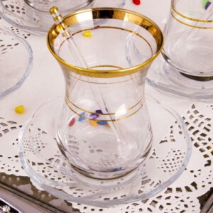 PASABAHCE62511 YALDIZ TEA AIDA1SET6PCS 160CC