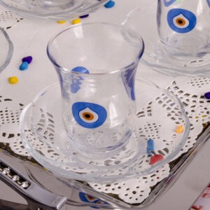 PASABAHCE42191 NAZAR TEA CIHANGIR 1SET6PCS 95CC