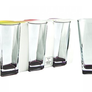 PASABAHCE41300 WATER LILA CARRE 1SET3PCS 305CC