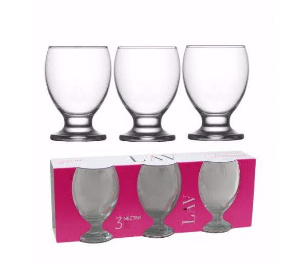 LAV NEC14A NECTAR BEVERAGE GLASS 1SET3PCS 280CC