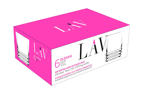 LAV ELG360F WHISKEY GLASS CORAL 1SET6PCS 315CC