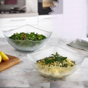 GLASSCOM 15034 KURE SQUARE BOWL 25CM
