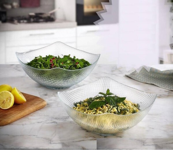 GLASSCOM 15034 KURE SQUARE BOWL 25CM