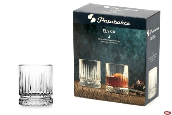 PASABAHCE520004 WHISKEY ELYSIA 1SET4PCS 355CC
