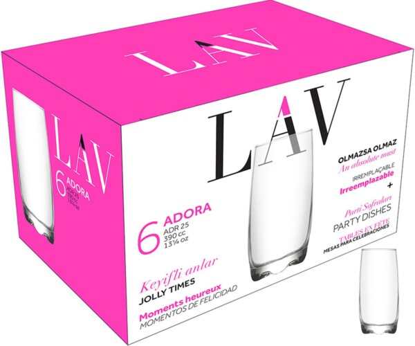 LAV ADR25 WATER ADORA 1SET6PCS 390CC