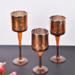 PACI300638 DECORATIVE GLASS FUME-ROSE-GOLD 1SET3PC
