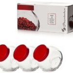 PASABAHCE80386 COVERED JAR BELLA 1SET3PCS 200CC 1