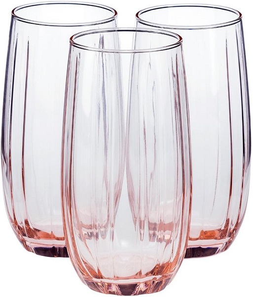 PASABAHCE420415 WATER PINK LINKA 1SET3PCS 500CC