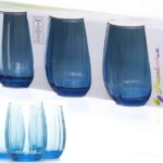 PASABAHCE420405 WATER BLUE LINKA 1SET3PCS 380CC