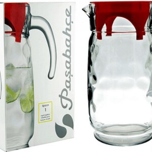 PASABAHCE43674 JUG RED COVER SPACE 1650CC