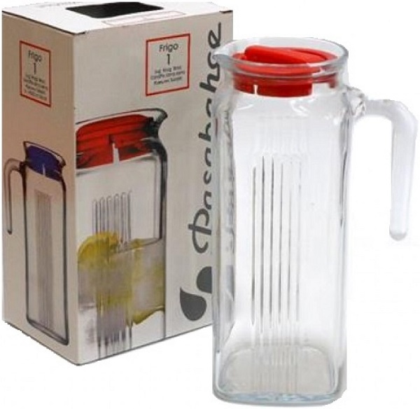 PASABAHCE80050 JUG RED COVER FRIGO 1000CC