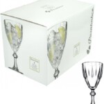 PASABAHCE44777 FOOTED GLASS DIAMOND 1SET6PCS 300CC