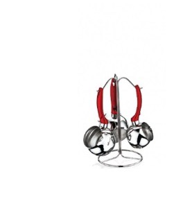 SAFINOX BELLA RED KULP COFFEE POT SET 1SET4PCS