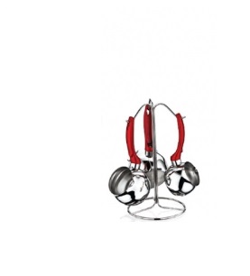 SAFINOX BELLA RED KULP COFFEE POT SET 1SET4PCS