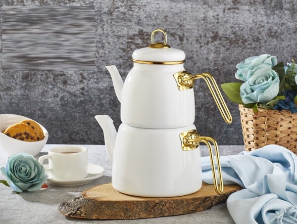 PACI200462 E-LINE TEAPOT WHITE COLOUR 1L 2L