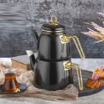 PACI200461 E-LINE TEAPOT BLACK COLOUR 1L 2L