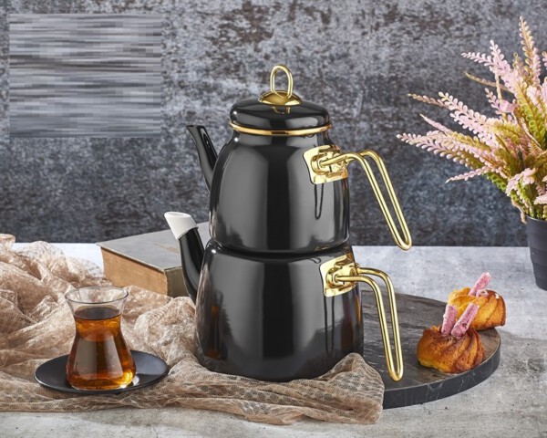 PACI200461 E-LINE TEAPOT BLACK COLOUR 1L 2L