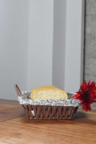 NJOY 3ER-2019-154 RATTAN SQUARE BREAD BASKET