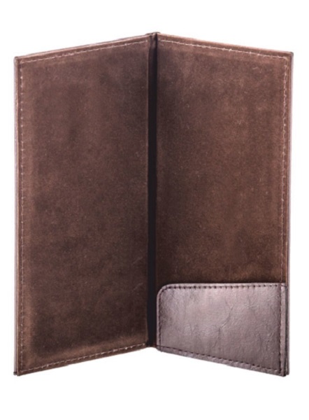 NJOY 10012-S01K LEATHER SINGLE POCKET MENU 12X20CM