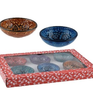 NJOY SK5 TILE PORCELAIN NUTS BOWL 1SET6PCS 5CM