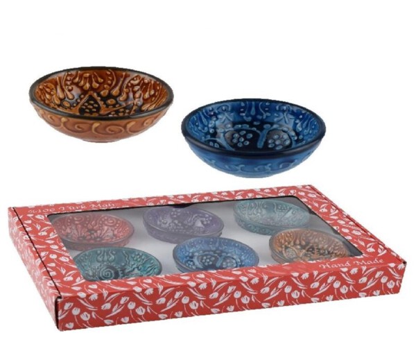 NJOY SK5 TILE PORCELAIN NUTS BOWL 1SET6PCS 5CM