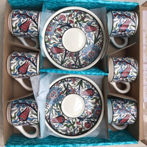 NJOY SKF6 TILE PORCELAIN CUPSET 6PERSONS 1SET12PCS