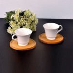 PACI101095 BAMBOO PORCELAIN COFFE SET 1SET12PCS