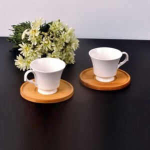 PACI101095 BAMBOO PORCELAIN COFFE SET 1SET12PCS