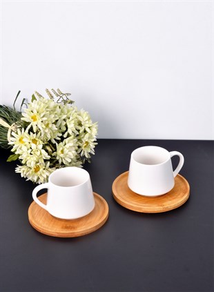 PACI101094 BAMBOO PORCELAINCOFFE SET 1SET12PCS