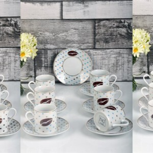 PACI101169 COFFEE SET LIPPED 1SET12PCS